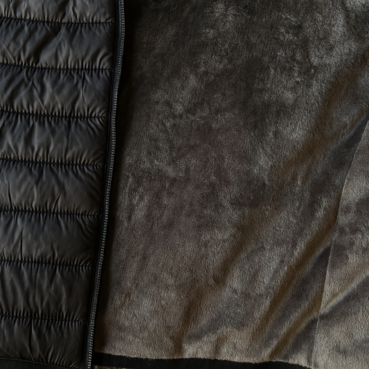 Puffy Jacket (Half Zip) Suede Lined