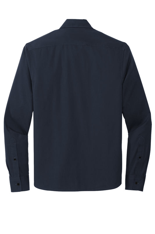 M+M® Men's Long Sleeve Stretch Woven Shirt