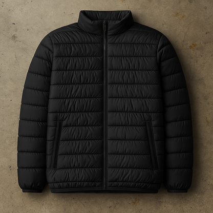 Puffy Jacket (Half Zip) Suede Lined