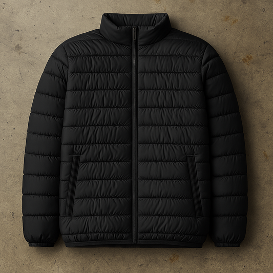 Puffy Jacket (Half Zip) Suede Lined
