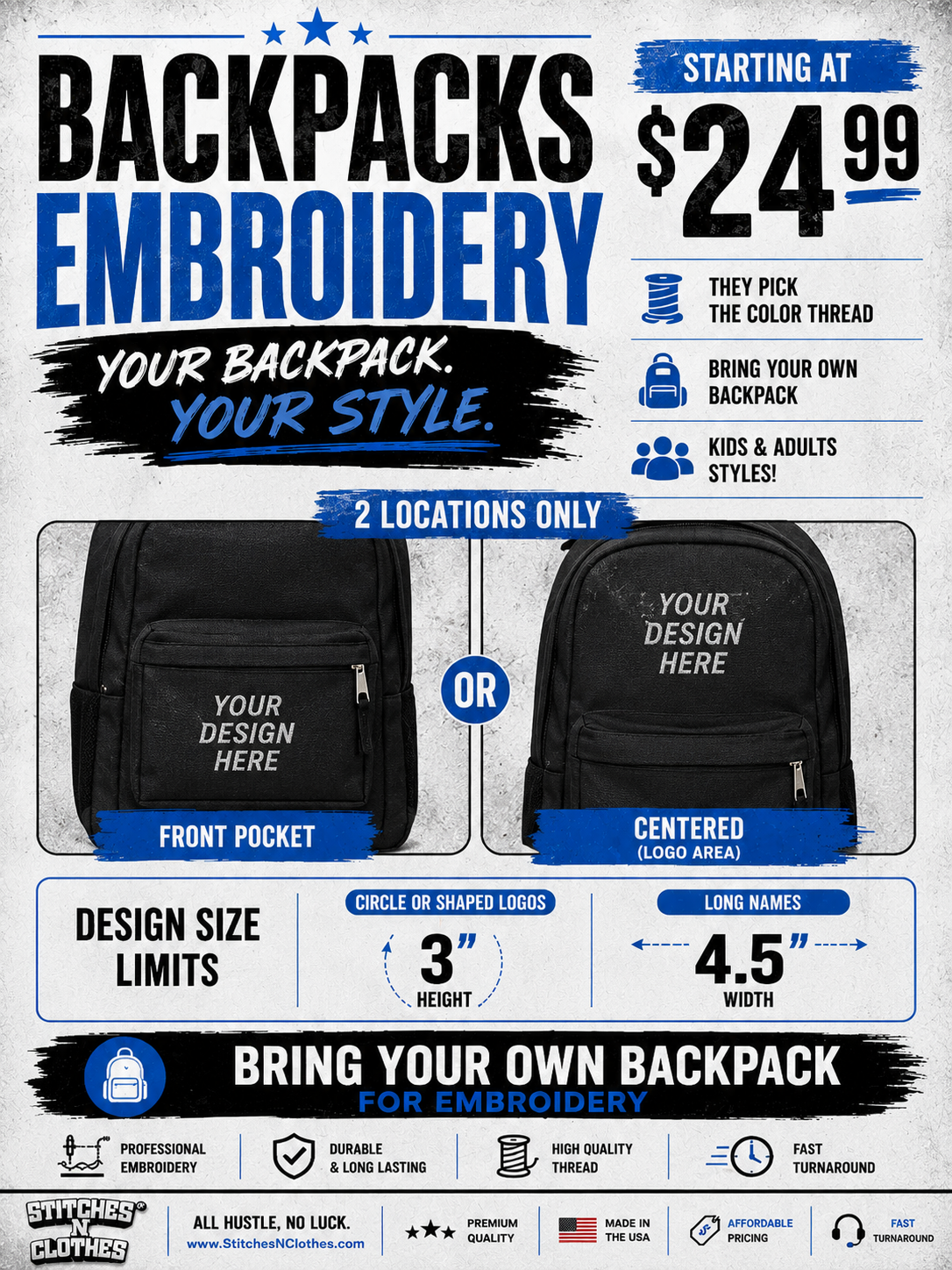 Create A Embroidered Backpack!