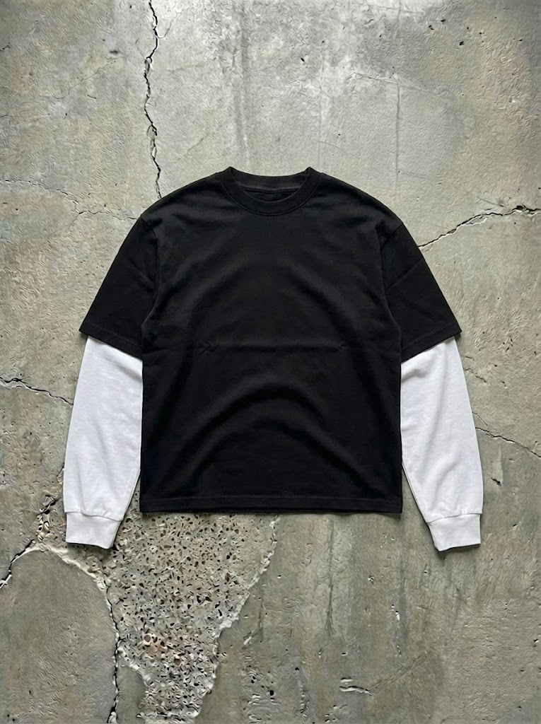 Luxury T-Shirt w/ Waffle Thermal Sleeves (6.5oz)