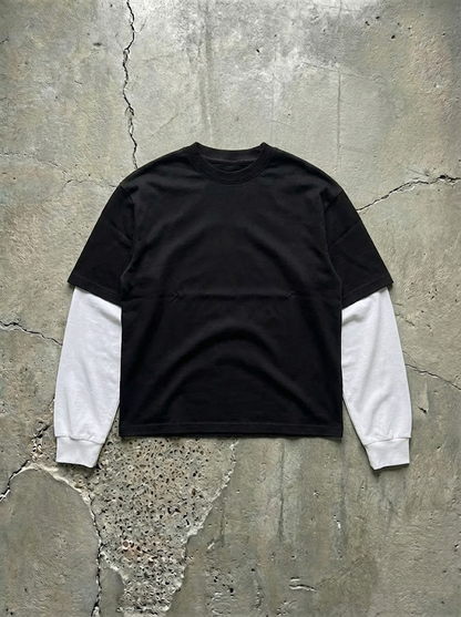 Luxury T-Shirt w/ Waffle Thermal Sleeves (6.5oz)