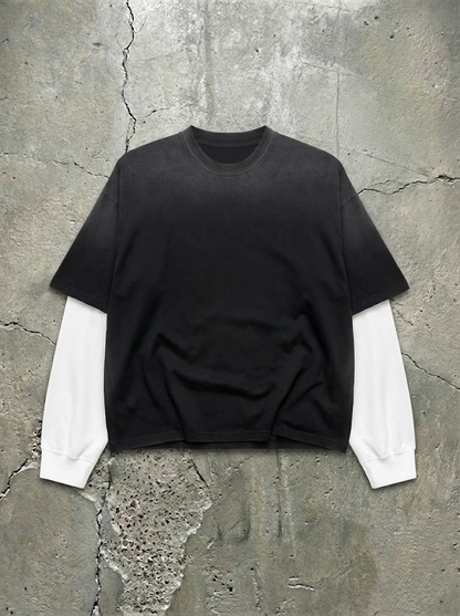 Luxury T-Shirt w/ Waffle Thermal Sleeves (6.5oz)