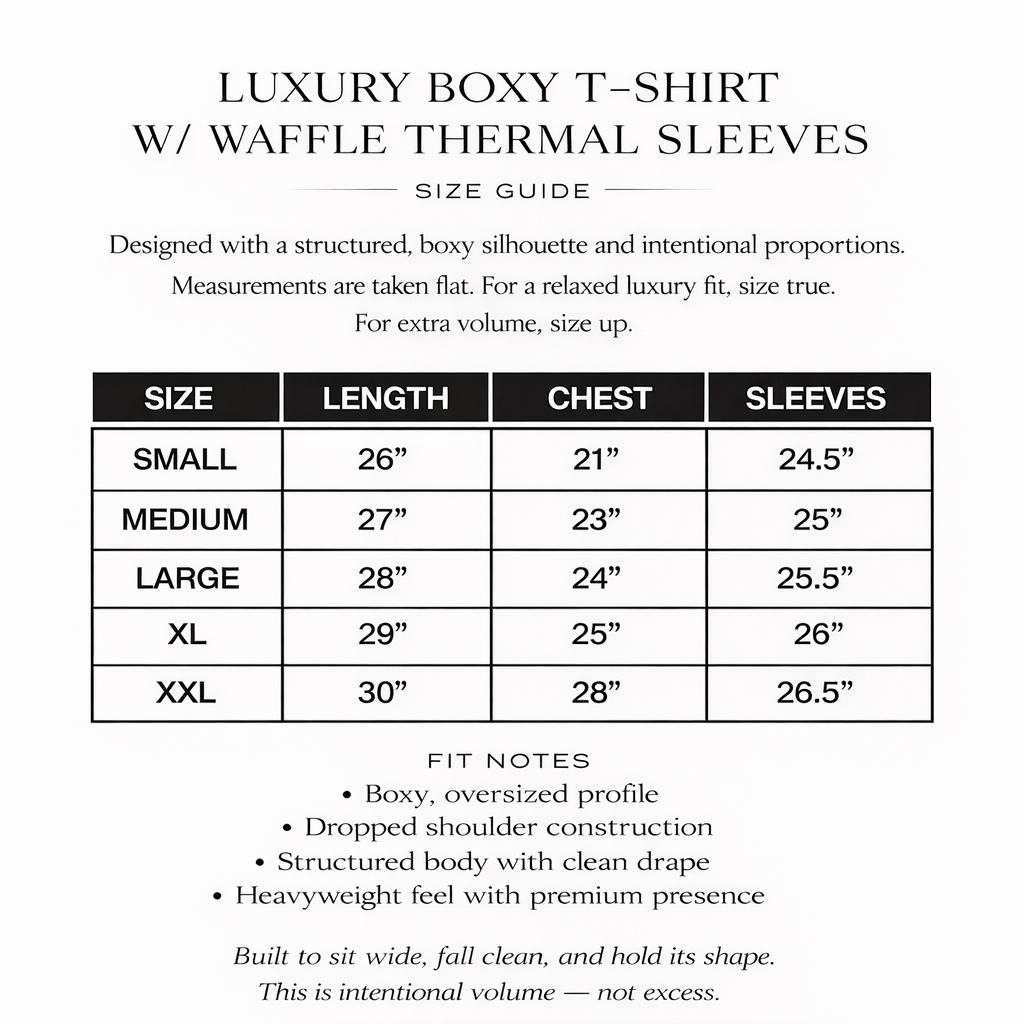 Luxury T-Shirt w/ Waffle Thermal Sleeves (6.5oz)
