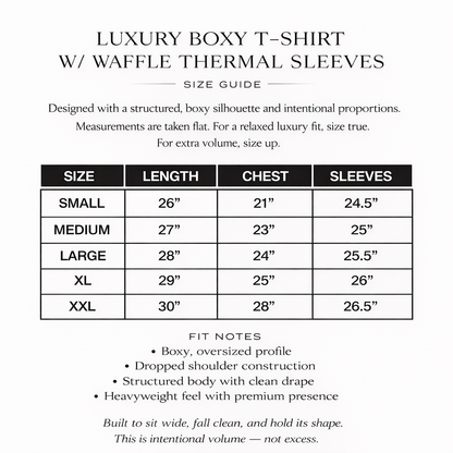 Luxury T-Shirt w/ Waffle Thermal Sleeves (6.5oz)