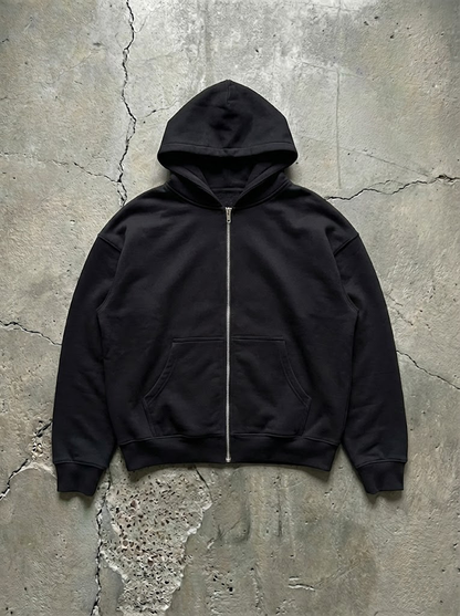 Luxury Boxy Zip-Up Hoodie (20oz)