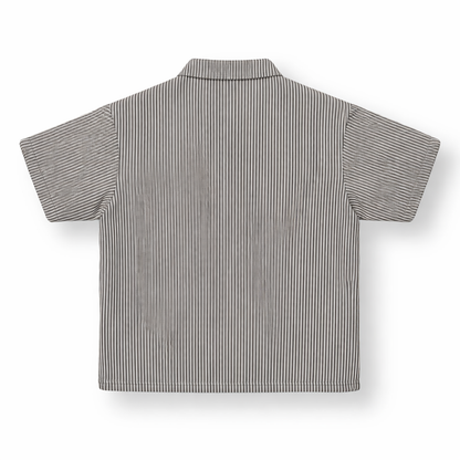 FXN Menswear® Stripped Zip Collar Shirt