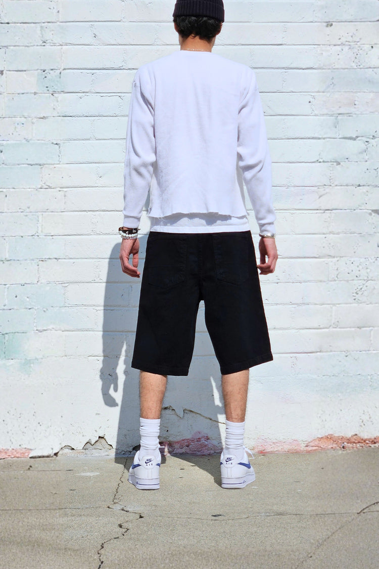 Neo Blue® 14oz Solid Black Baggy Shorts
