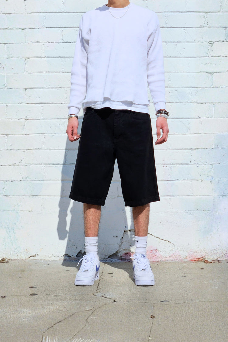 Neo Blue® 14oz Solid Black Baggy Shorts