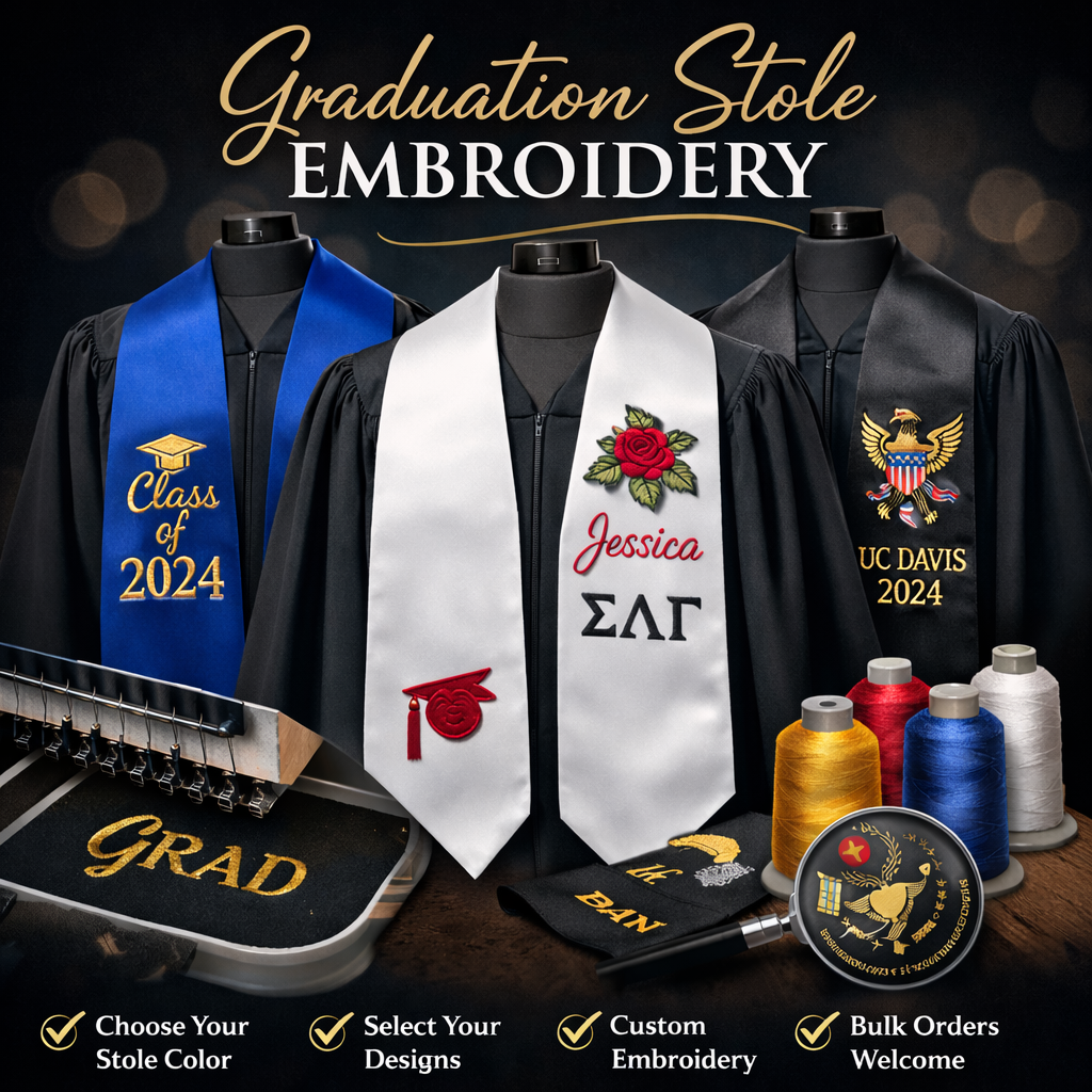 Graduation Stole Embroidery