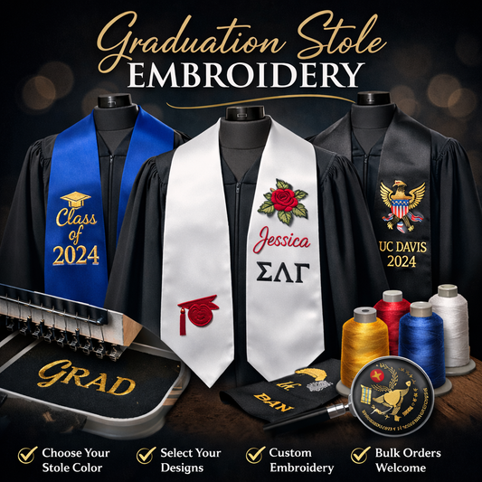 Graduation Stole Embroidery