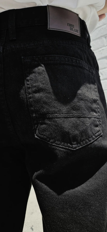 Neo Blue® 14oz Solid Black Baggy Shorts