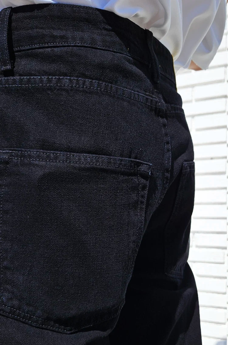 Neo Blue® 14oz Solid Black Baggy Jeans