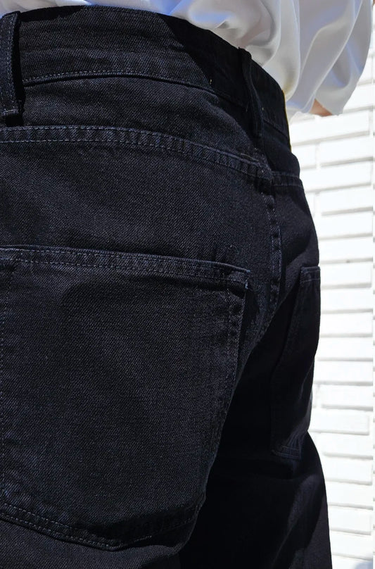 Neo Blue® 14oz Solid Black Baggy Jeans