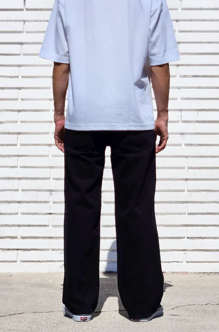 Neo Blue® 14oz Solid Black Baggy Jeans